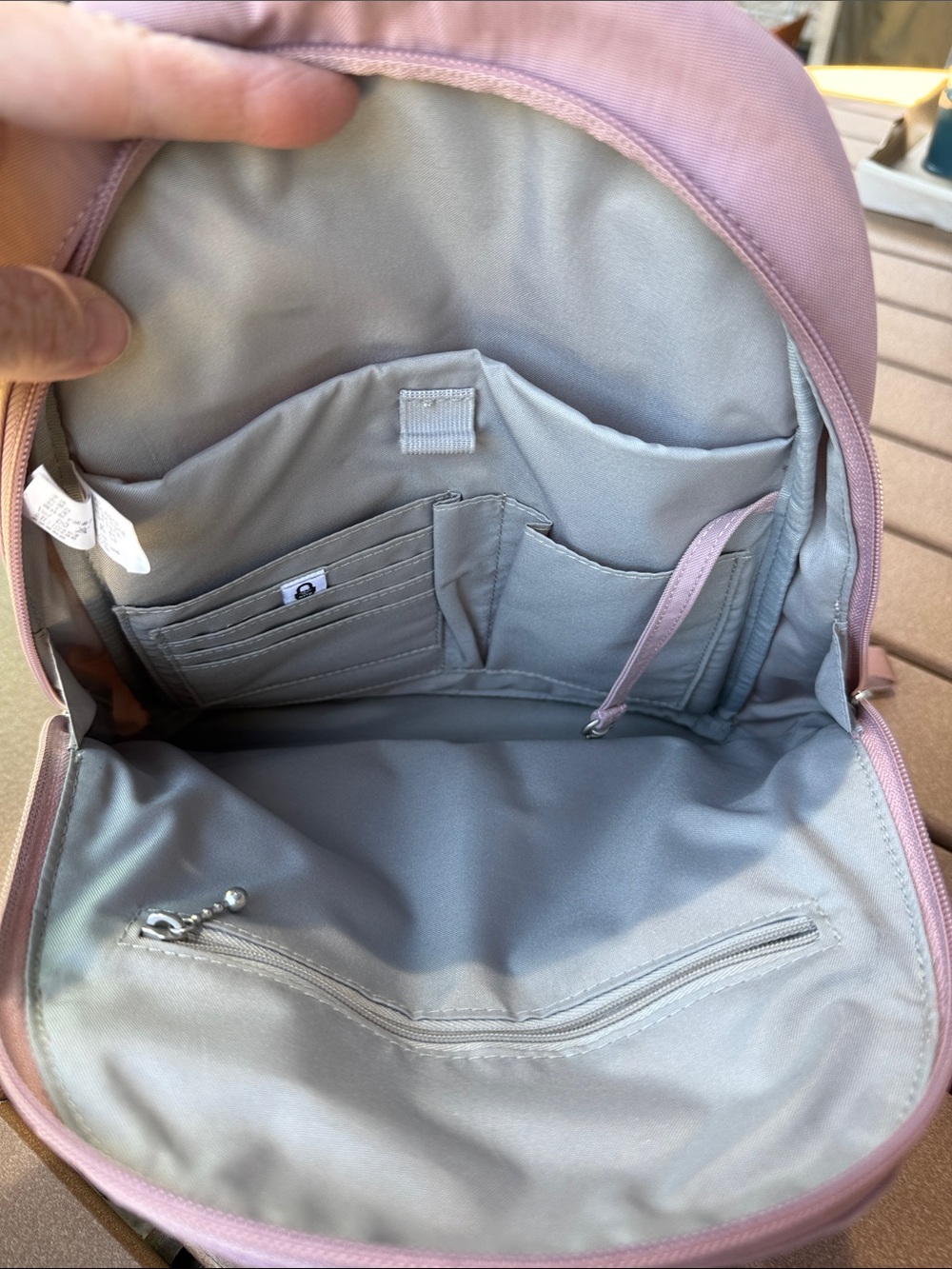 Baggallini Naples Convertible Backpack in Pink Shimmer - Picture 7 of 7